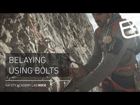 Guide to belaying: Series connection with 2 bolts – Tutorial (16/43) | LAB ROCK