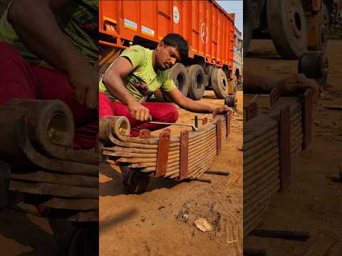 A Mechanic are Upgrading Rear Leaf Springs #auto #shorts #ytshorts #shortsfeed #santoshpattimistry