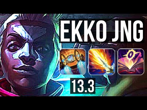 EKKO vs HECARIM (JNG) | 9/0/6, 1.3M mastery, Legendary, 300+ games | KR Diamond | 13.3