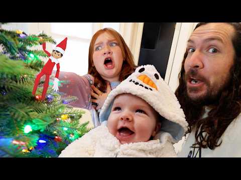 our FAMiLY TREE with ENZO!!  First Snow of Christmas & Decorating with Adley Niko & Navey!