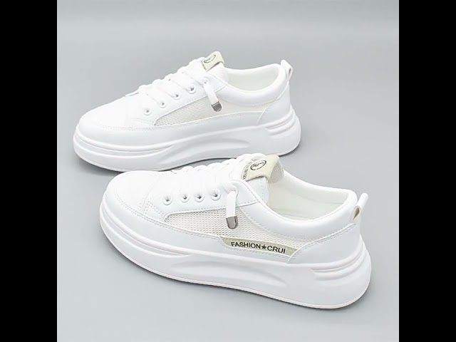 Vídeo relacionado con Zapatillas Mujer Blancas de Plataforma | Zapatillas Casual con Suela Alta | Sneakers Urbanas Cómodas para Uso Diario - Talla 38