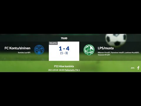 P12 Alue karsinta: FC Kontu/sininen - LPS/musta 28.5.2018