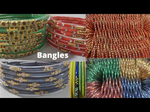 vanitha's ladies world || stone bangles || sravanamasam bangles || Pooja bangles||red green Bangles.