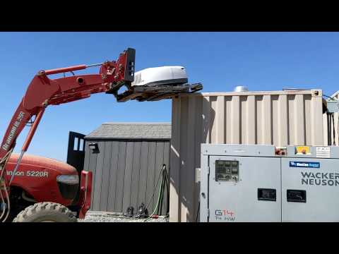 Part of a video titled Off Grid: Shipping Container Air Conditioner Install - YouTube