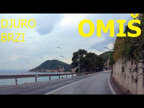 Omiš - Duće - Dugi Rat - Jesenice, Dalmatia, Croatia, driving a car in the rain, June 2023