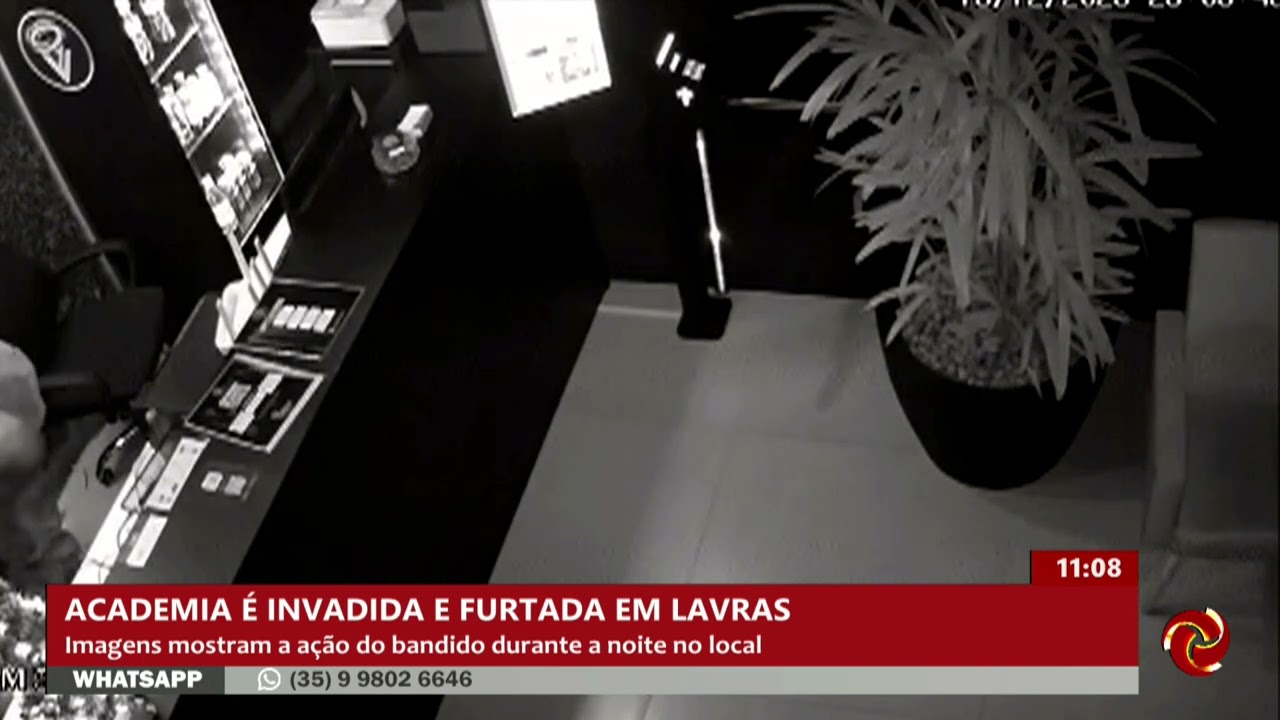 Flagrante: academia é invadida em Lavras
