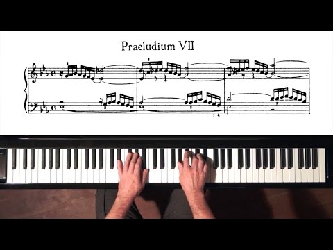 Bach Prelude and Fugue No.7 Well Tempered Clavier, Book 1 with Harmonic Pedal