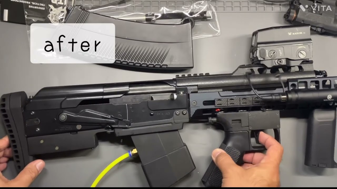 ITP airsoft【Anti Bolt Bounce Kit】 SAIGA閉鎖不良改善キット取付比較