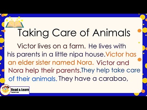 Developing Reading Power 3 l Exercise No. 3 Taking Care of Animals