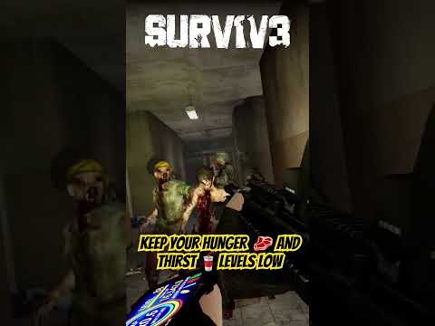 SURV1V3 - Keep your hunger and thirst levels low to earn the most XP! #shorts #surv1v3 #vr