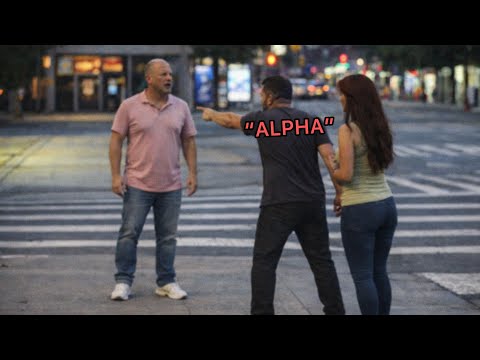 Real "Alpha Male” PROTECTS Woman From Creepy Man 