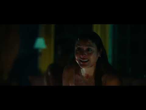 Bodies Bodies Bodies trailer frame with characters arguing by flashlight