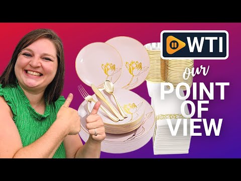 Nervure Pink Plastic Plates | Our Point Of View