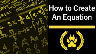 How to Create Your Own Algebraic Equations