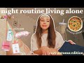 6pm COZY NIGHT ROUTINE LIVING ALONE! cooking soup, working out, skincare grwm, + autumn shopping 🍂