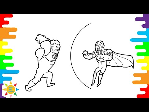 Hulk VS Green Lantern Coloring Pages | Hulk Coloring Pages | Coloring Pages