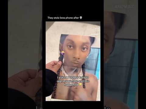 Asking Carti for a autograph gone wrong 💀 #playboicarti #fans #gonewrong #autograph