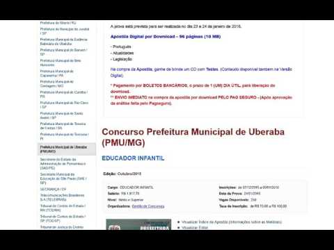 Concurso Prefeitura Municipal de Uberaba (PMU/MG) - Apostilas para concursos públicos