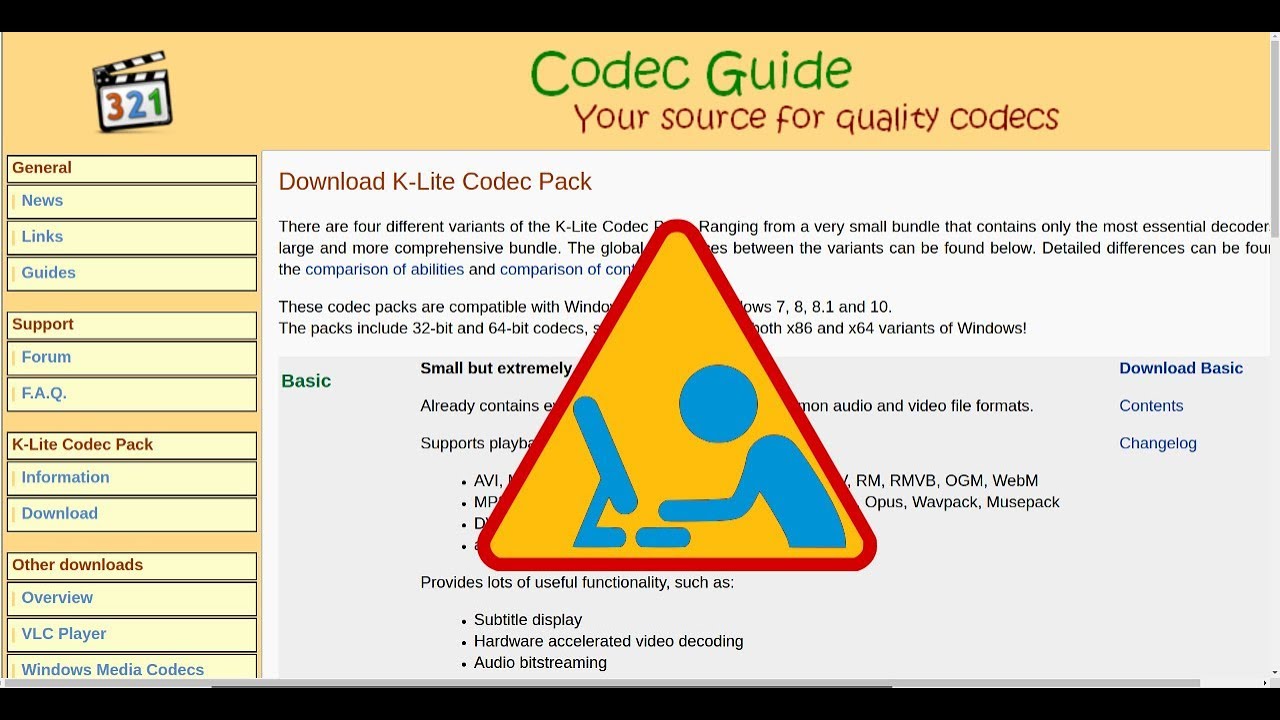 Kodeki do filmów i muzyki - instalacja zestawu K-lite
