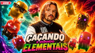 AO VIVO FORTNITE  SKIN TELEFONE PRETO NA LOJA, CAÇANDO ELEMENTAIS  - APOIEM GAMBIT20 -