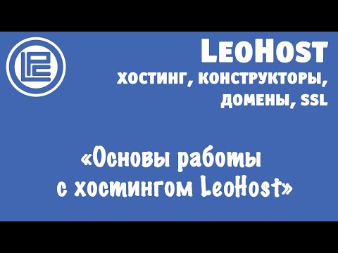 Мастер-класс "Основы работы с хостингом LeoHost"