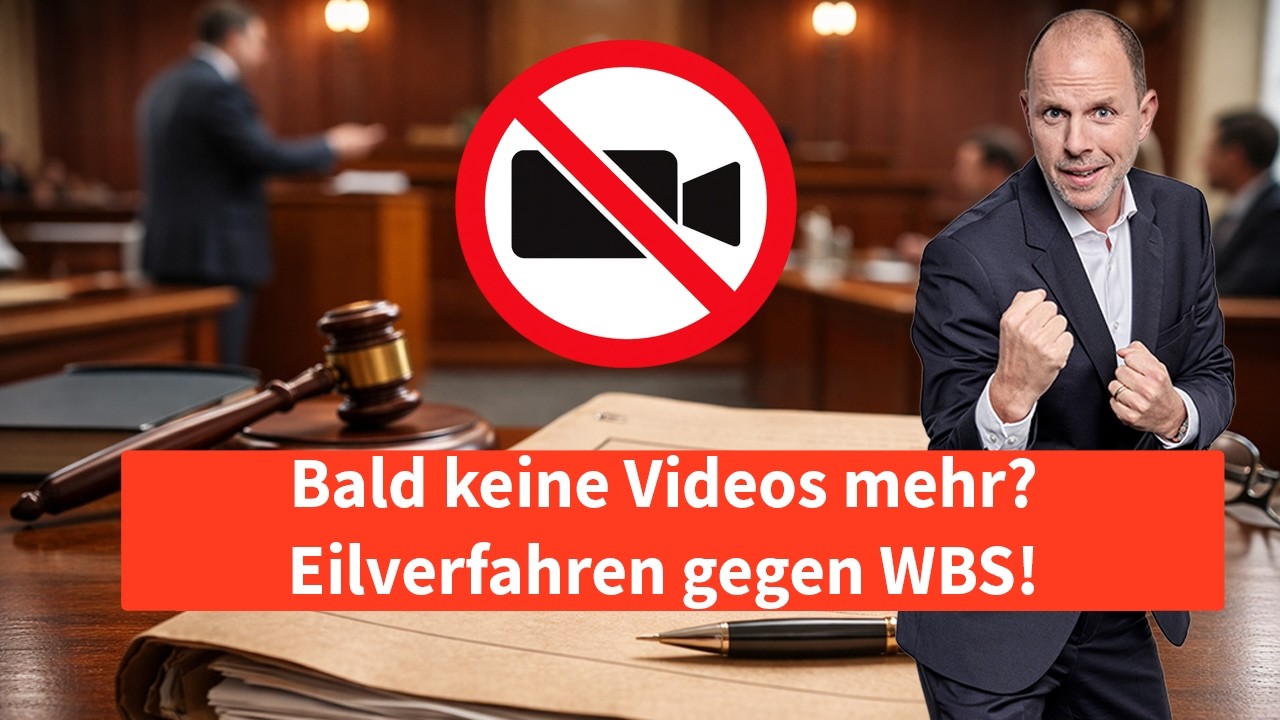 Bald keine Videos mehr? 📵 Eilverfahren gegen WBS.LEGAL! | Anwalt Christian Solmecke