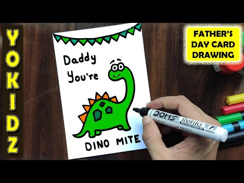 HOW TO DRAW FATHER'S DAY CARD | FATHERS DAY DRAWING |...