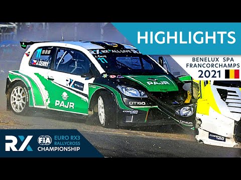 世界ラリークロス 第7戦南ベルギー（スパ・フランコルシャン）2021年 RX3クラスのセミ・ファイナルのハイライト動画