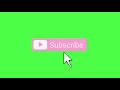 Pink subscribe button green screen (with click) 2021