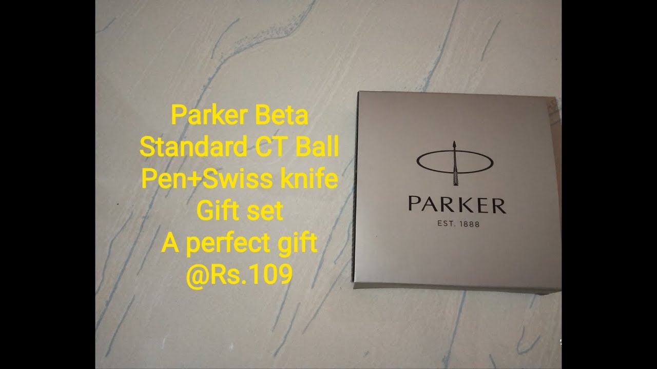 Watch video Parker Beta Standard CT Ball Pen+Swiss knife Gift set_Unboxing and overview_A perfect gift for men Now Parker Beta Standard CT Ball Pen+Swiss knife Gift set_Unboxing and overview_A perfect gift for men