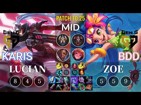 GEN Karis Lucian vs GEN Bdd Zoe Mid - KR Patch 10.25