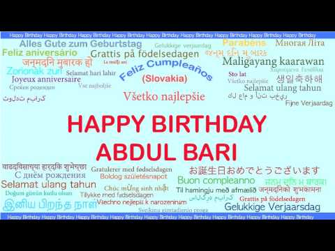 AbdulBari   Languages Idiomas - Happy Birthday