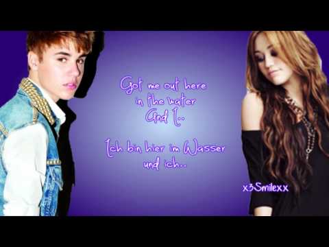 Overboard - Justin Bieber Ft. Miley Cyrus (Lyrics + Deutsche Übersetzung)