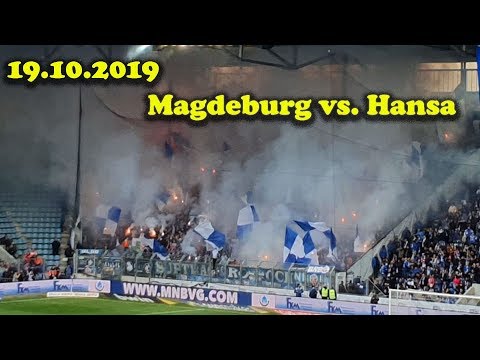 Nebel & Support im Spiel 1. FC Magdeburg - F.C. Hansa Rostock 0:1 (19.10.2019)