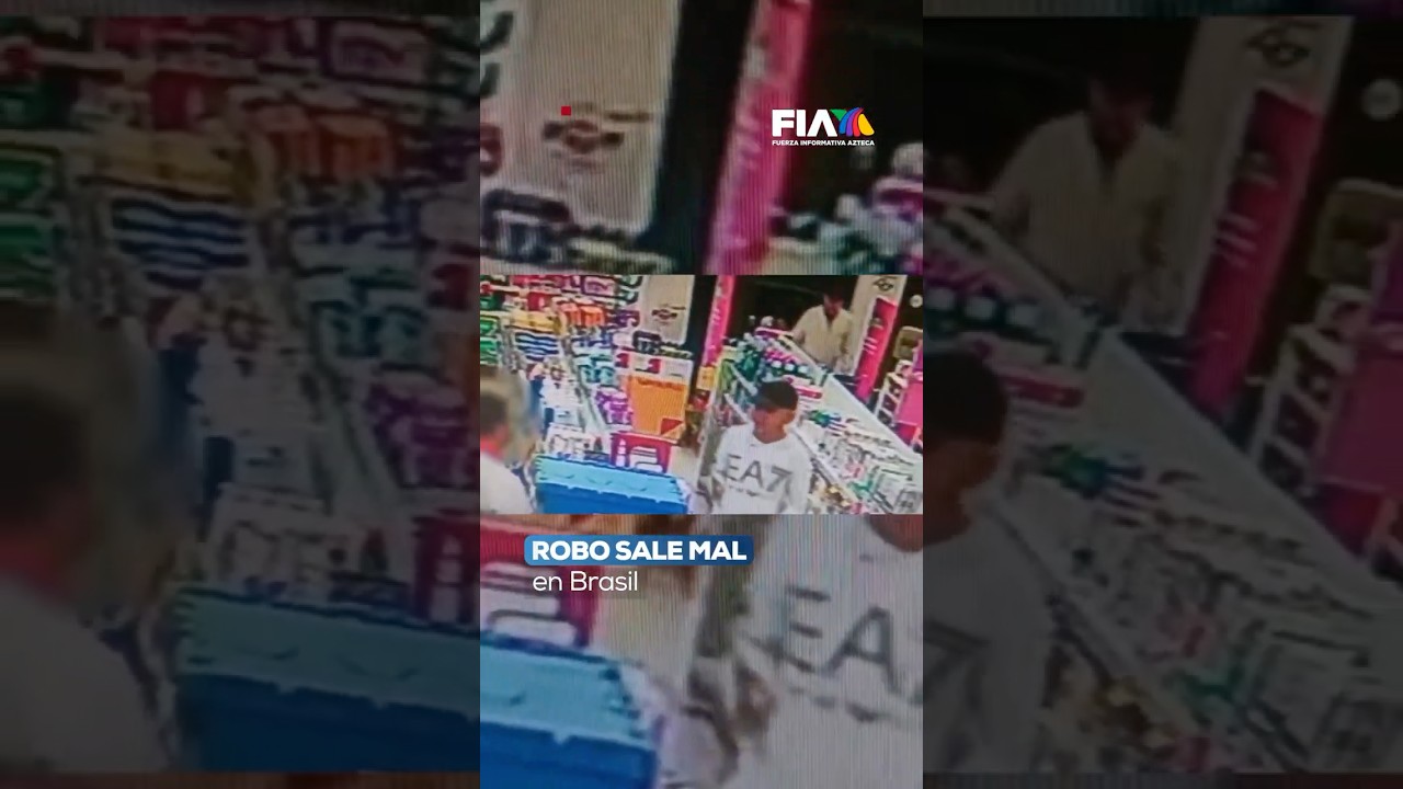 ¡Karma instantáneo en Brasil! | Jóvenes ladrones chocan tras asaltar farmacia