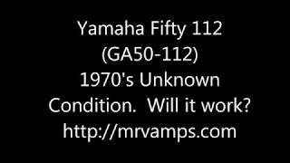 Video thumbnail for 1970's Yamaha G50-112  Fifty 112  in unknown condition.  Does it work? by DeadKoby