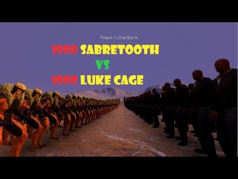 1000 LUKE CAGE vs 1000 SABRETOOTH [Ultimate Epic Battle Simulator]