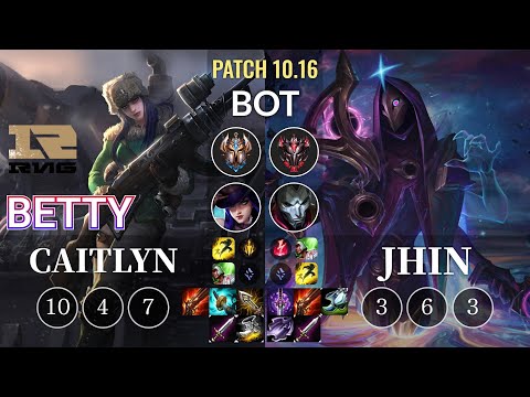 RNG Betty Caitlyn vs Jhin Bot - KR Patch 10.16