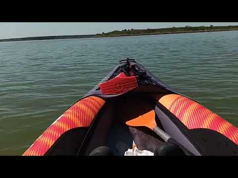 Noul caiac,pe Mostistea mare.E super ok.Merg în Grecia cu el