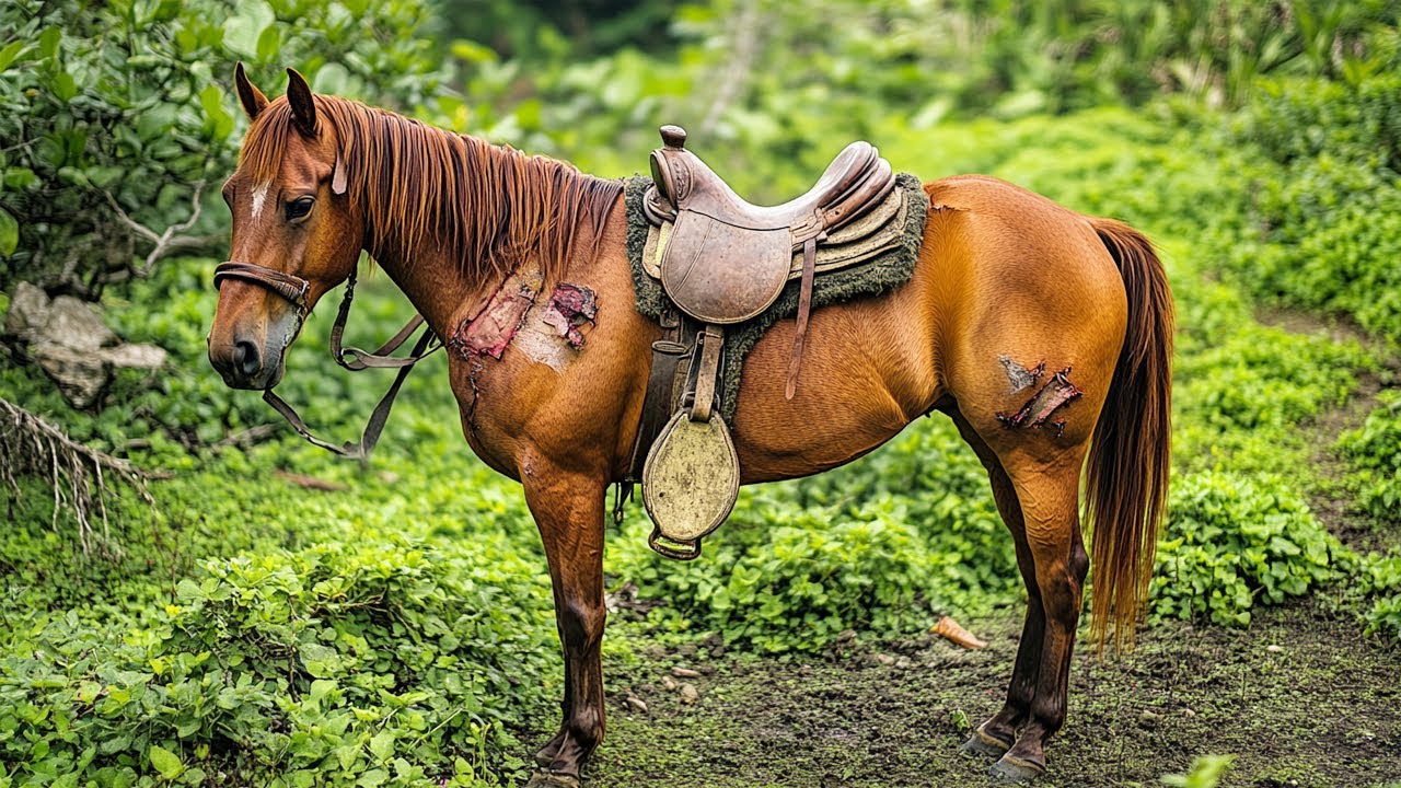 Hikers Spot a Lone Horse Out in The Woods. Looking Closer, They Discover Something unbelievable!