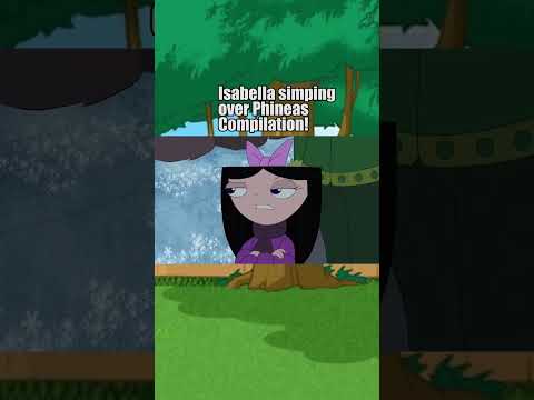 Isabella Simping over Phineas Compilation! #phineasandferb #shorts #disney