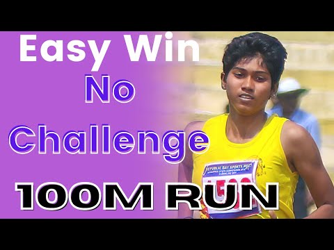 100m Girls U17 Semi fianl  heat-1 Easy win by PM Thabitha  RDS 2019-19