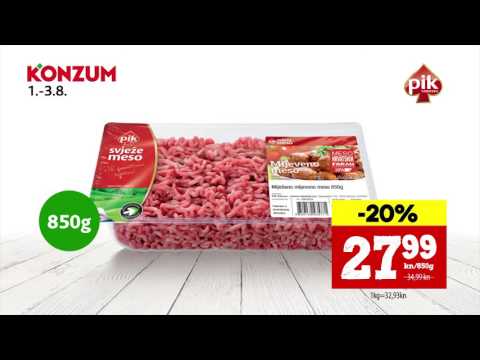 Konzum Akcija ponedjeljak - srijeda, 1.8. - 3.8.