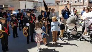 SEMANA SANTA FUENSALIDA DOMINGO DE RAMOS. ENTREGA DE BANDERAS POR PASEANTES