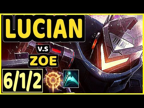 KURO (LUCIAN) vs ZOE - 6/1/2 KDA MID CHALLENGER GAMEPLAY - KR