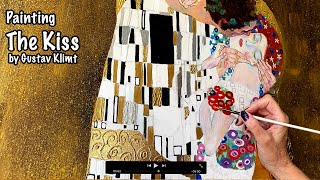 Painting The Kiss (Lovers) by Klimt