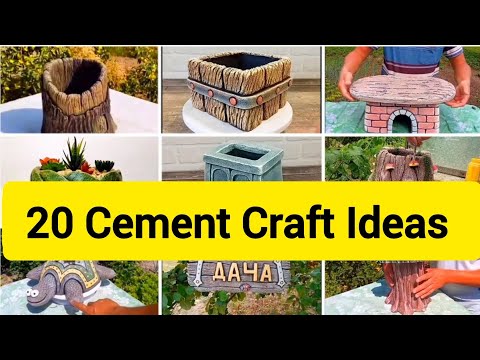 20 Cement Craft Ideas for garden decoration.