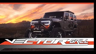 Vector Pro-Series Full LED Grille for 2007-2018 Jeep Wrangler JK - video thumbnail 3