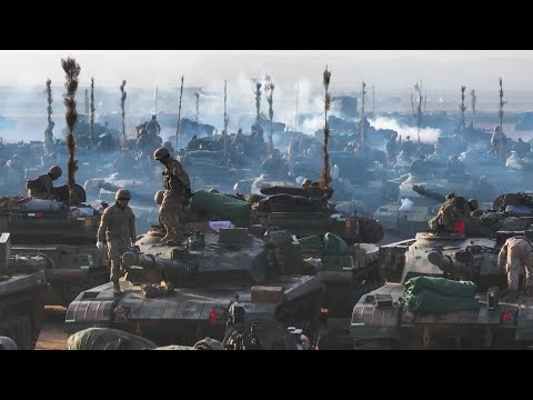 PLA ground force conducts live-fire drills featuring high tech drones, robotic dogs