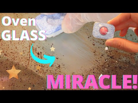 Oven Glass Door Cleaning with a Dishwasher Tablet | Oven Cleaning Hacks | How to Clean Oven Easily